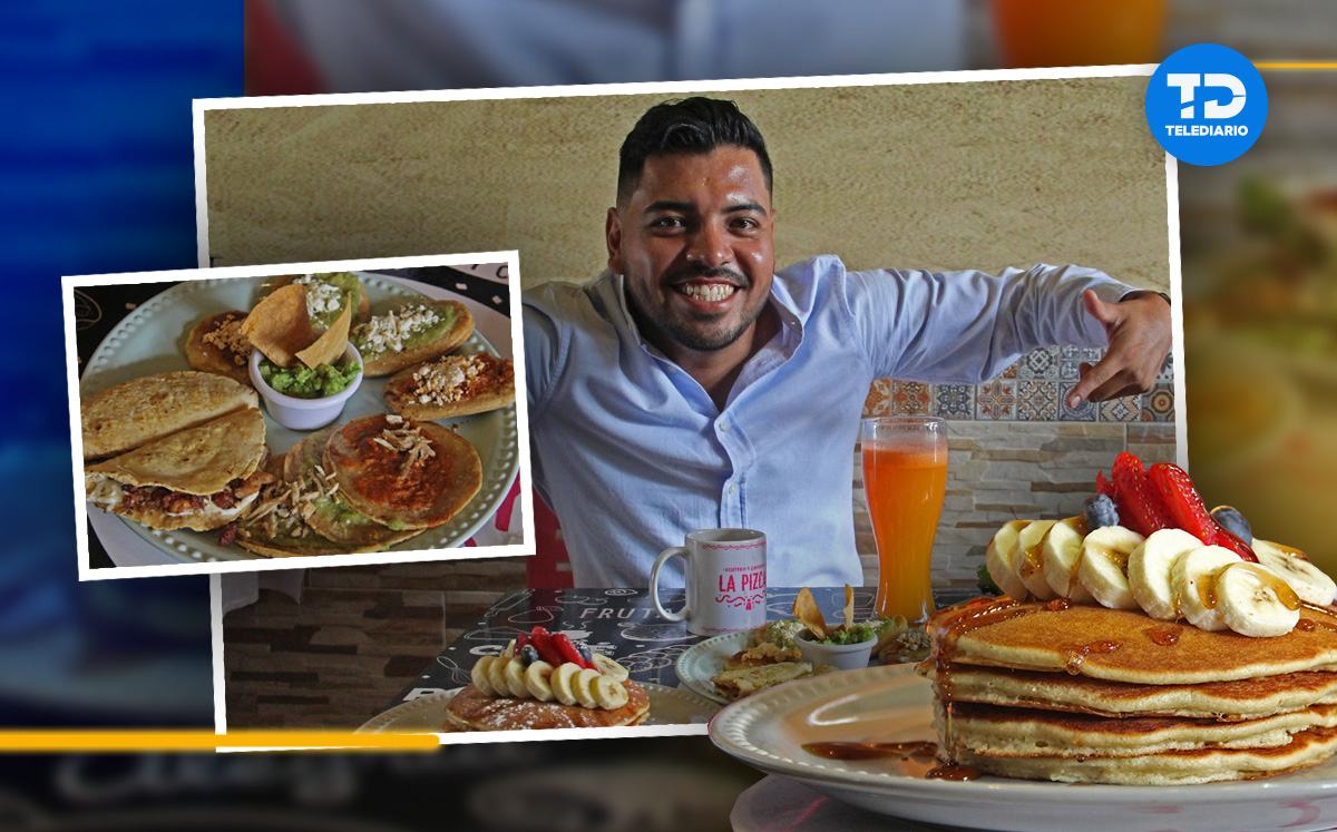 Erick Vázquez muestra el menú de su restaurante La Pizca / Melanie Torres