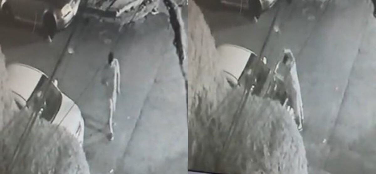 Hombre robando autopartes en Monterrey / Especial