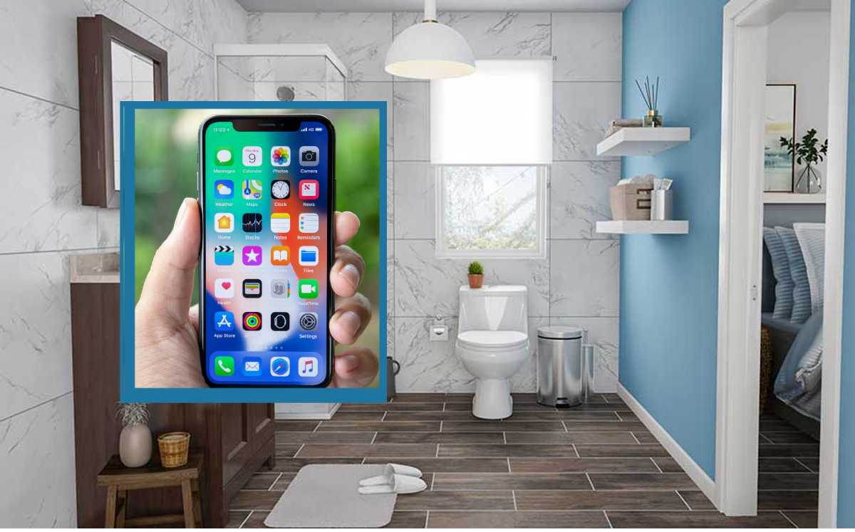 Por qué no usar el celular en el baño
