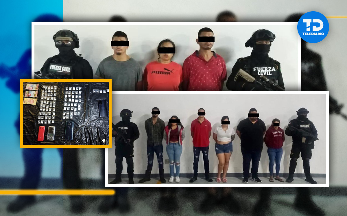 Nueve personas capturadas por Fuerza Civil. | Especial
