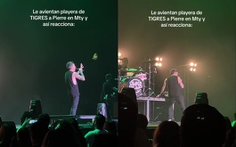 Avientan camiseta de Tigres a Simple Plan en pleno concierto