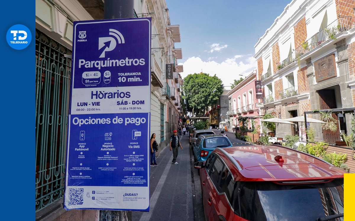Anuncio de parquímetros en Puebla / Agencia Enfoque