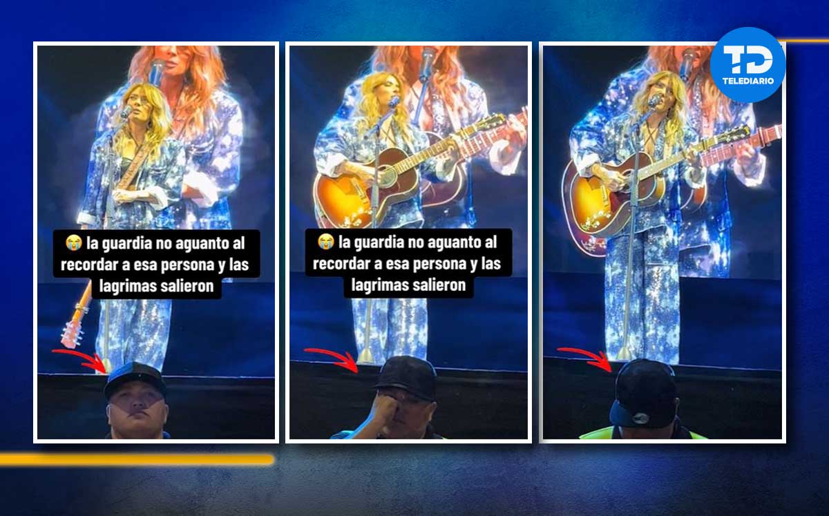 Guardia de seguridad rompe en llanto durante concierto de Kany García en Monterrey. | Especial
