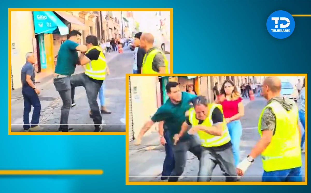 En Puebla se enfrenatron a golpes el conductor de una camioneta y empelados de un estacionamiento / Especial