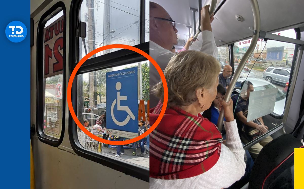 No respetan asientos exclusivos en camiones de Monterrey | Especial