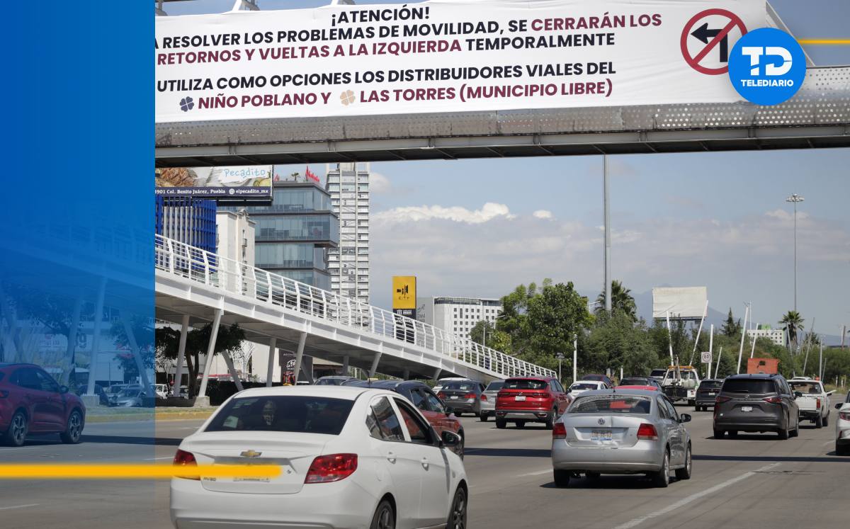 Vía Atlixcáyotl Puebla cierres definitivos en retornos y vueltas a la izquierda / Agencia Enfoque