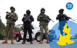 policías y personas del ejército mexicano