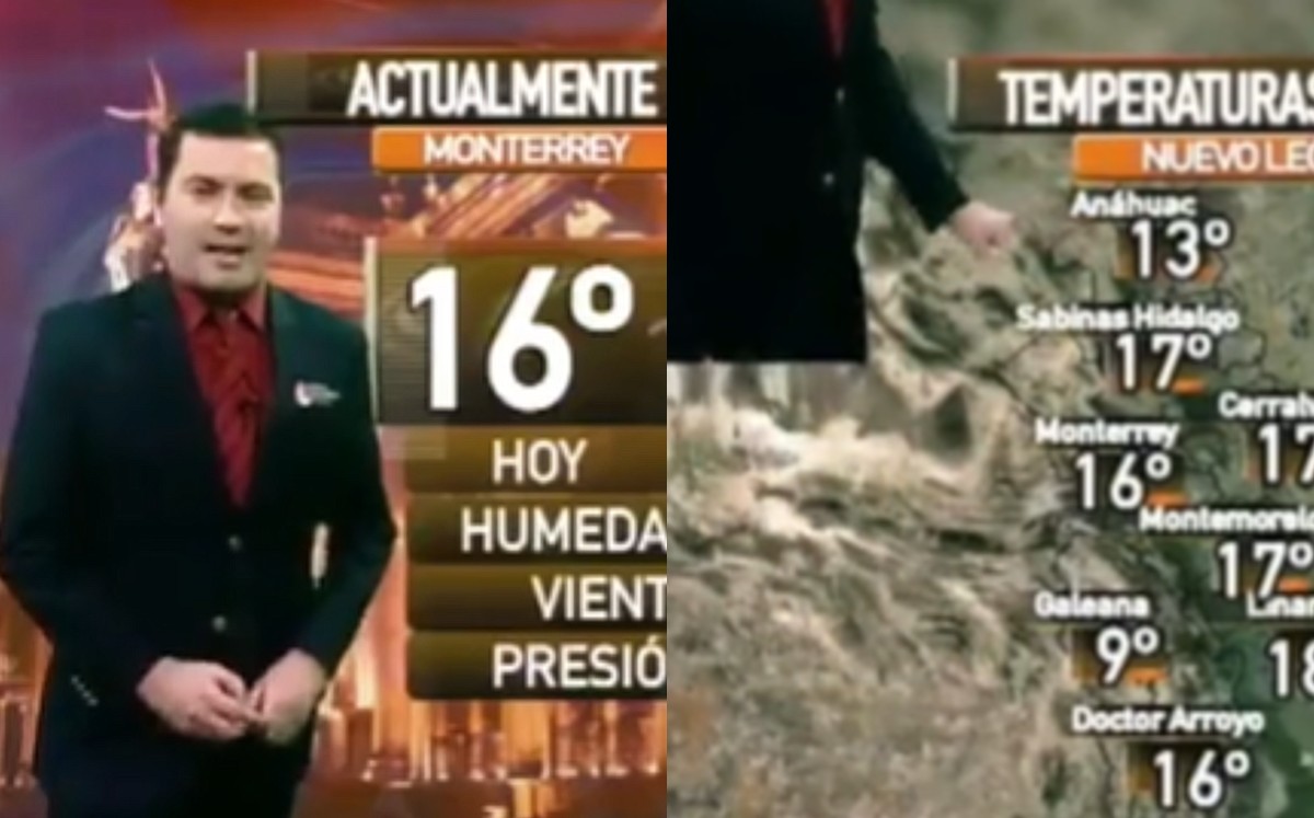 Conductor del clima en Monterrey se viraliza tras 'salir volando’ en pantalla | Especial