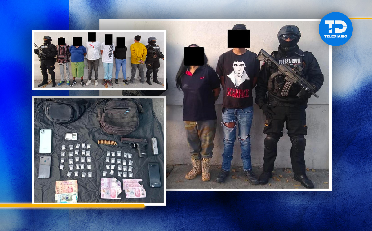 Ocho miembros de un grupo criminal fueron detenidos en Juárez, Nuevo León. | Especial
