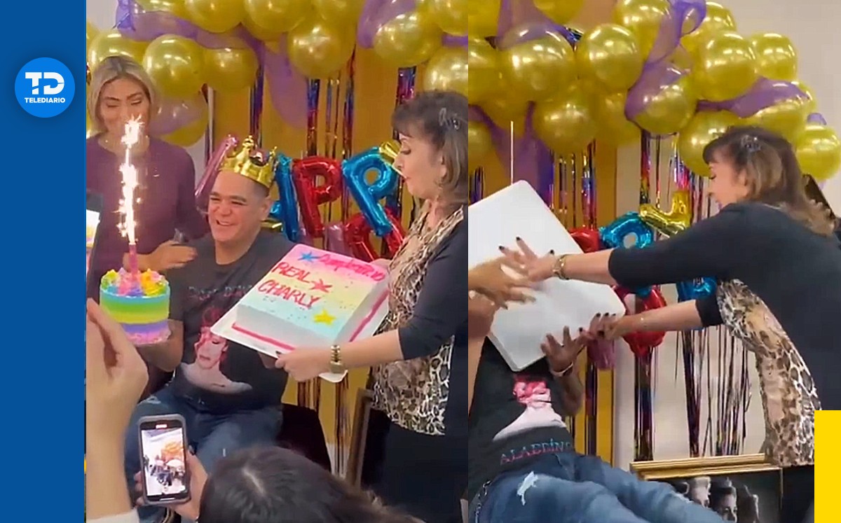 María Julia le avienta pastel a compañero de Telediario | Especial