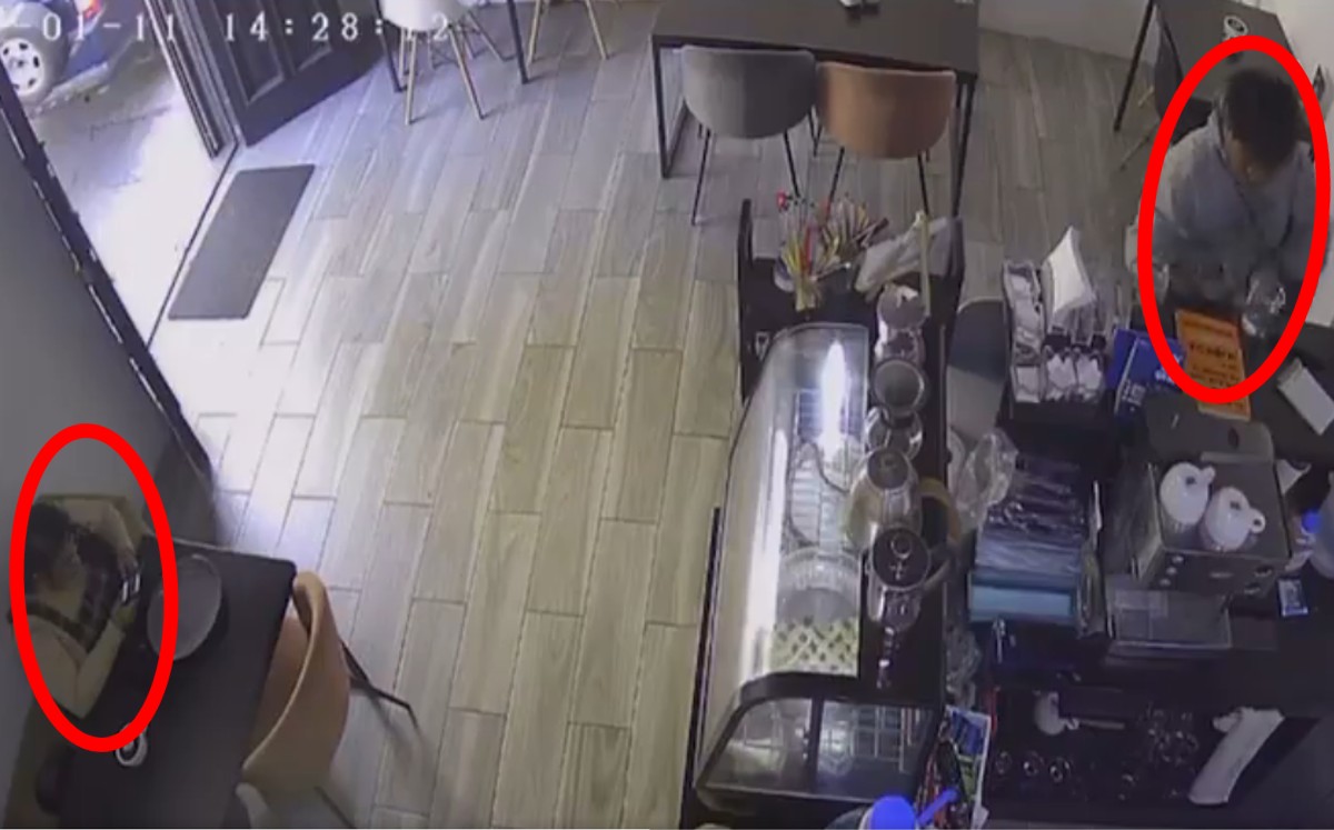 Cafetería donde una mujer tumbó a un ladrón en Guatemala / Especial