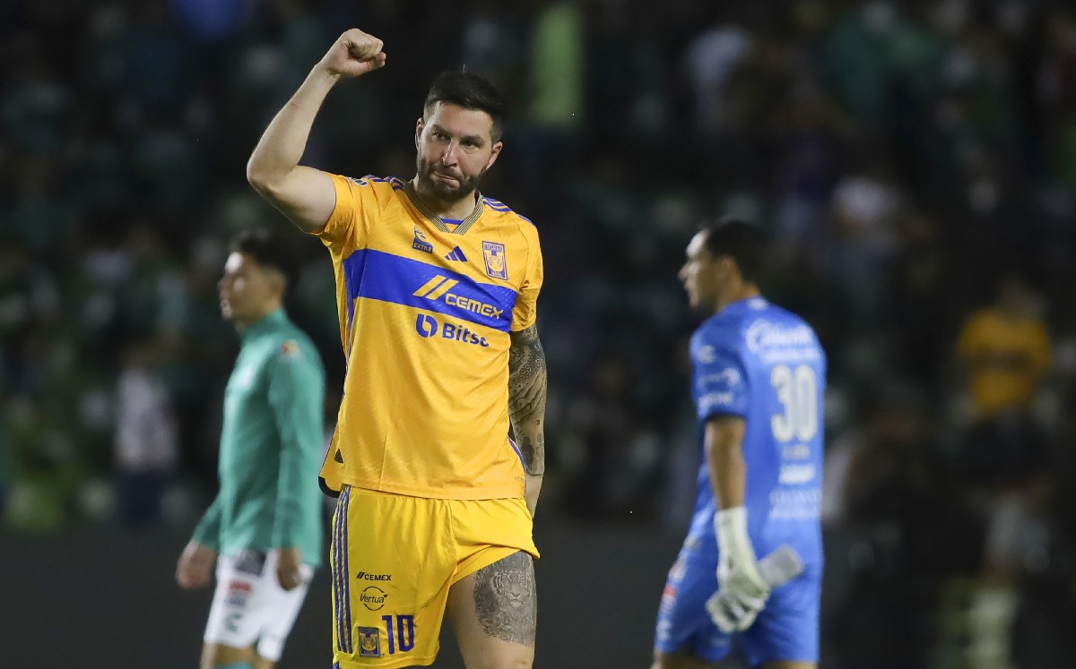 Gignac festejando su gol 200 ante León / CORTESÍA: Mexsport