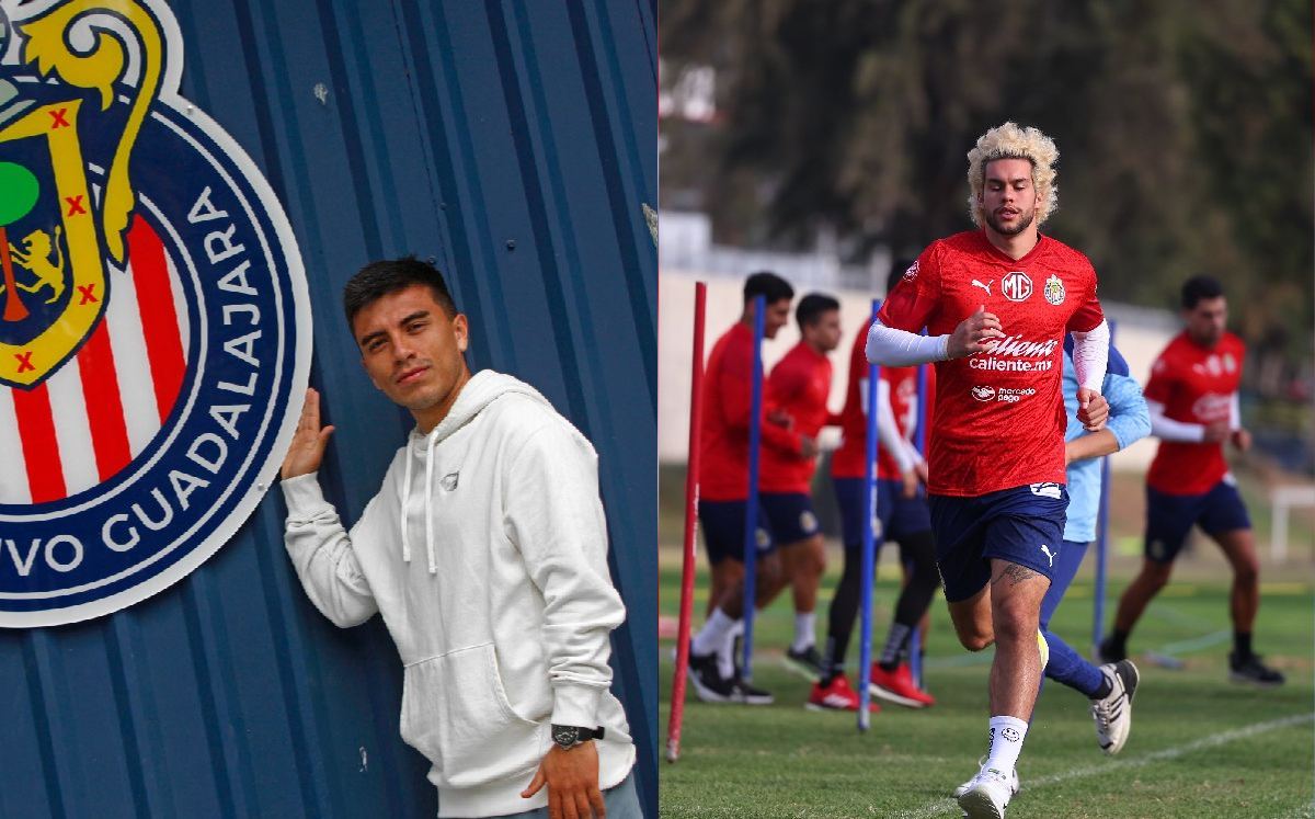 'Nene' Beltrán y Cade Cowell, jugadores de Chivas / CORTESÍA: Alonso González y @Chivas