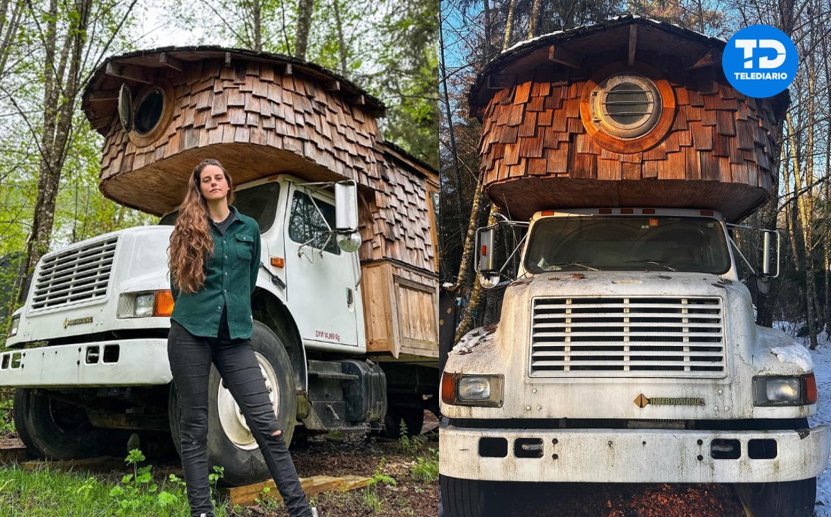 Joven construyó una cabaña en un camión para vivir porque pagar renta "es demasiado caro"