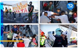 Agreden ciclistas que se manifestaron en  la Vía Atlixcáyotl en Puebla