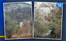 Un autobús cayó a un barranco de 15 metros de profundidad en el kilómetro 47 de la carretera estatal La Colorada – Ixcaquixtla en Tepexi de Rodríguez, Puebla.
