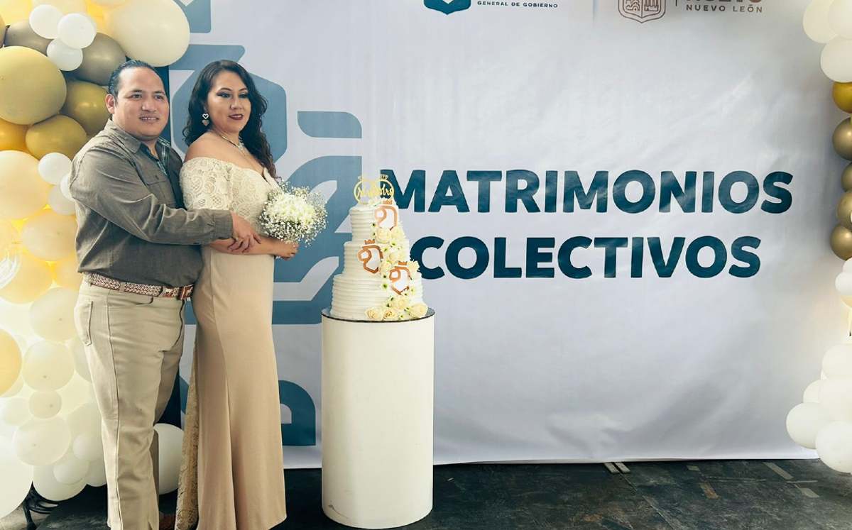 Matrimonios colectivos se celebran en el Centro de Monterrey. | Cortesía