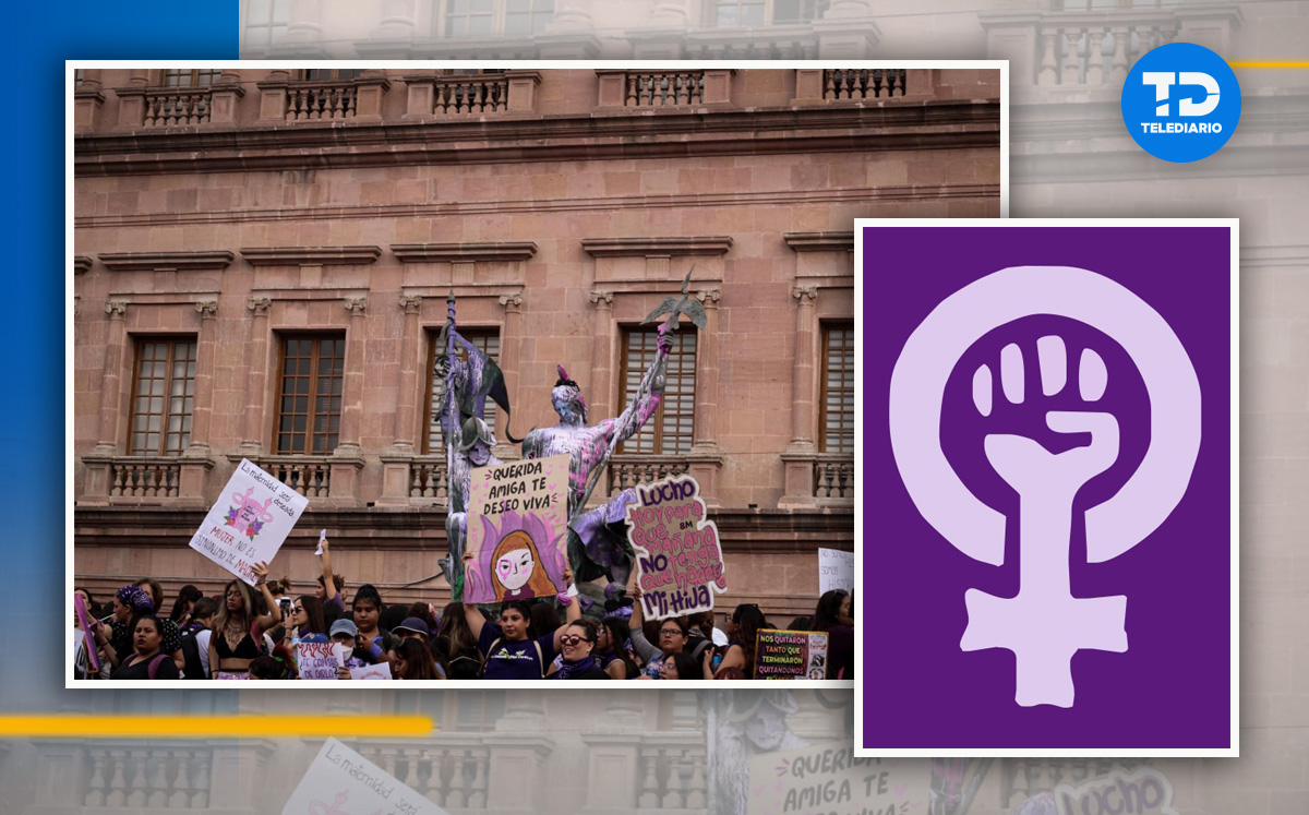 La convocatoria de la marcha del 8M en Saltillo fue emitida en redes sociales. | Crédito: Yuzaleth Rocha | Diseño: Mauricio Ledesma