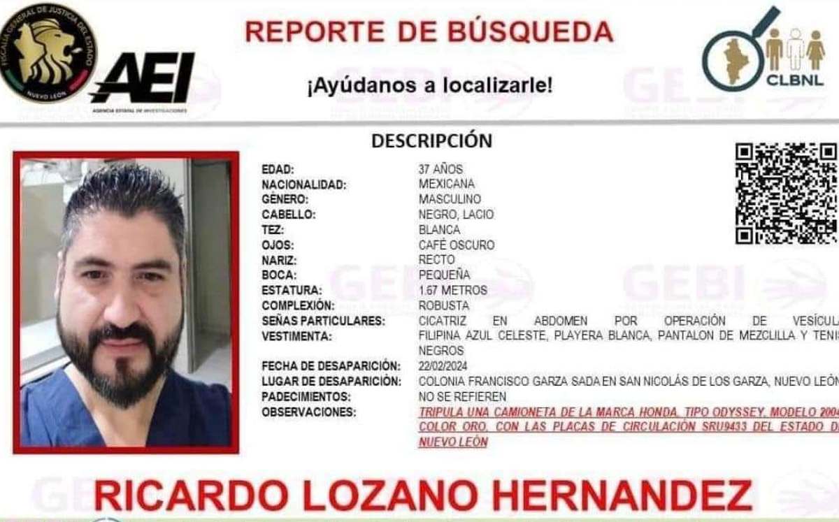 El hombre salió de su hogar en una camioneta Honda Odyssey modelo 2004 color oro. | Cortesía