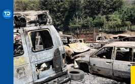 vehículos incinerados