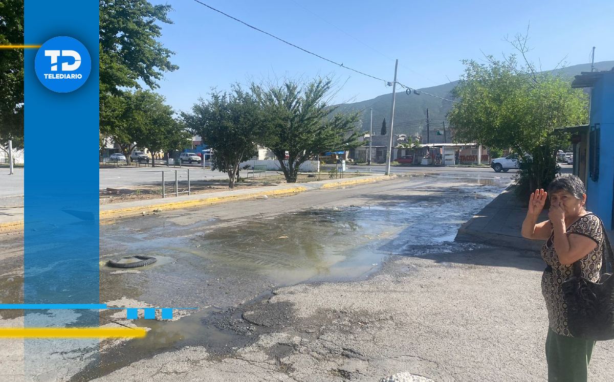 Fuga de aguas negras provoca problemas respiratorios e infecciones a niños en Monterrey. | Edgar Plata