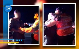 Un agente de tránsito y vialidad logró evitar con un abrazo que un hombre salta de un puente en la ciudad de Torreón.