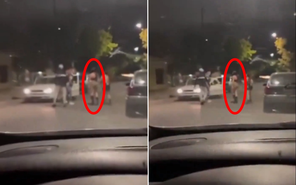 Momento de la pelea que tuvieron tres hermanos y un grupo de jóvenes / Especial