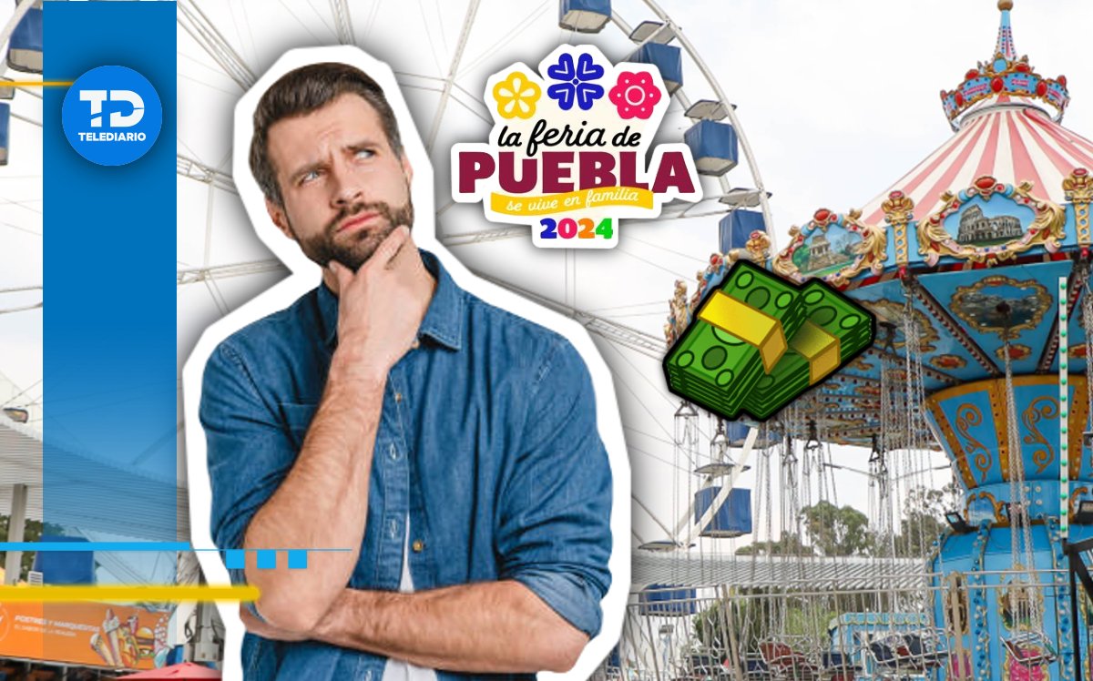 Juegos mecánicos y su costo en la Feria de Puebla 2024 / Diseño: TELEDIARIO Puebla