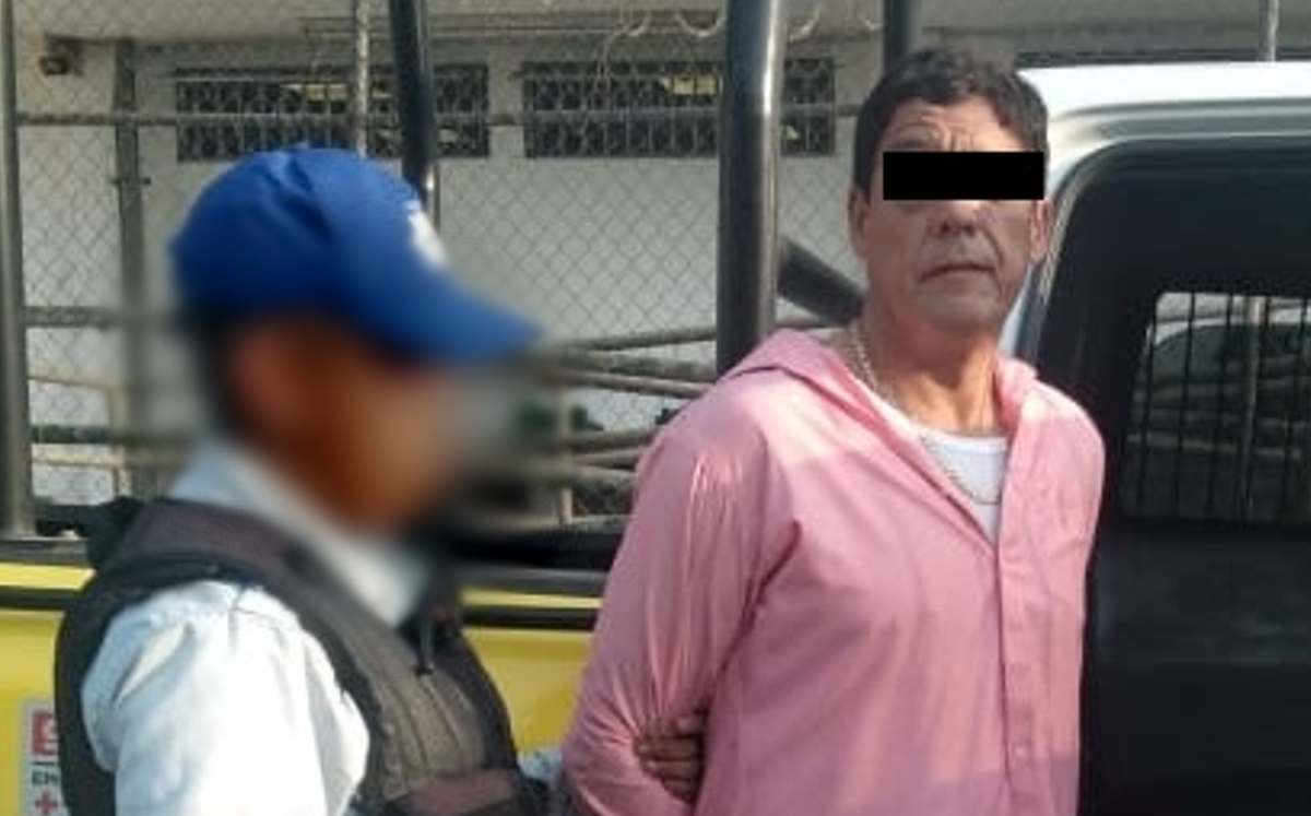 Eduardo R de 56 años fue detenido en el estacionamiento de un negocio. | Cortesía