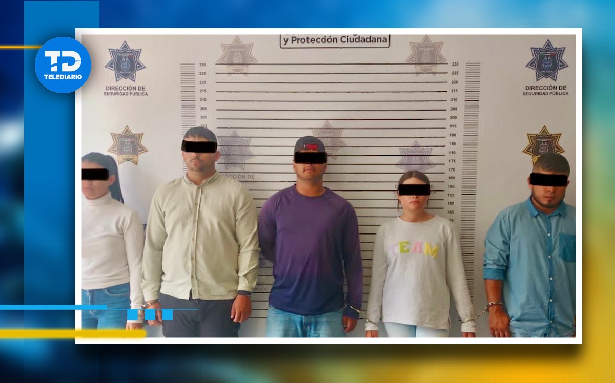 Detienen a presuntos extorsionadores en Saltillo.