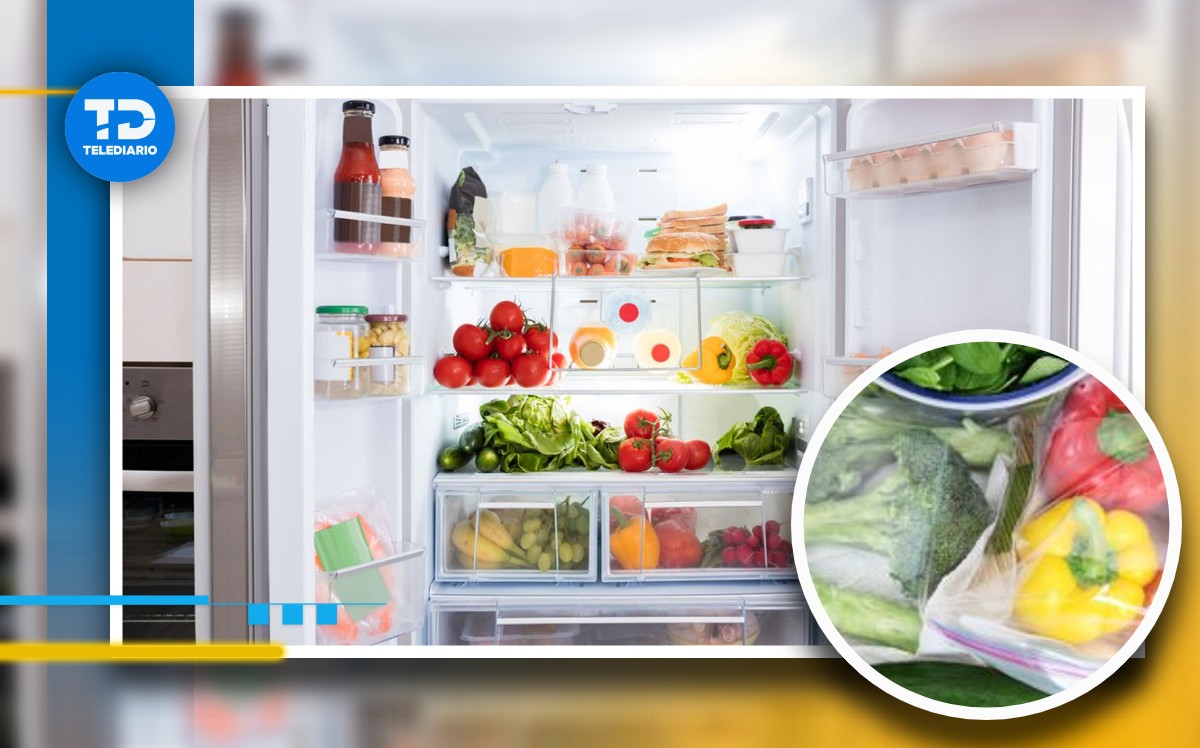 Por qué no debes guardar los alimentos en bolsas de plástico dentro del refrigerador. Foto: Especial.
