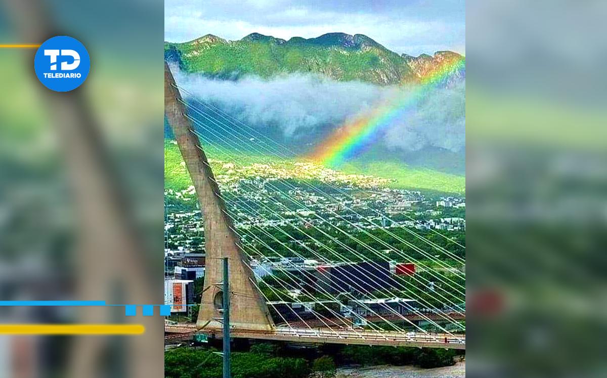 Arcoíris en Monterrey sorprende a habitantes | Facebook