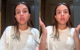 Regia se pone uñas y se sorprende al pagar