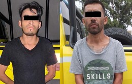 Dos hombres fueron detenidos con droga cerca del Mesón Estrella en el Centro de Monterrey.