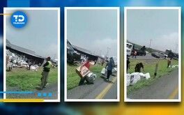 Hasta el momento no se han dado detalles sobre si hubo lesionados tras la volcadura del tráiler en carretera Monterrey-Saltillo.