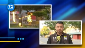 Kirk Castillo, reportero de Telediario, ayudó a evitar que un hombre robara las series de luces de los árboles en Paseo Colón.