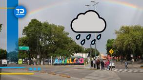 arcoíris en una ciudad