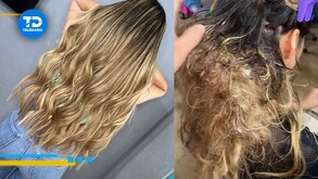 Mujer que se pintó el cabello y se le formó un hueso