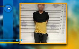 Edwin Alejandro de 22 años es el hombre que fue detenido tras el robo de dinero en la tienda de conveniencia.