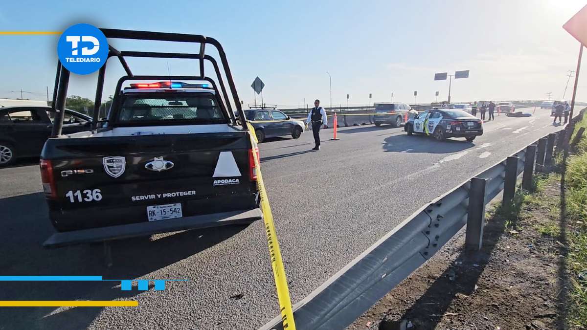 Repartidor de comida muere tras chocar su motocicleta en el Libramiento Noroeste en Apodaca. | Fabricio Gallegos