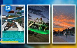 El balneario El mezquite cuenta con toboganes y albercas para toda la familia.