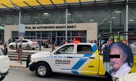 Hombre detenido en la Central de Autobuses en Monterrey