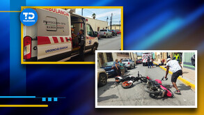 Tres trabajadores de una empresa automotriz resultaron lesionados tras un accidente entre dos motocicletas en la Zona Centro de Ramos Arizpe.