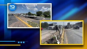 El conductor de la camioneta perdió el control y terminó derribando una luminaria.