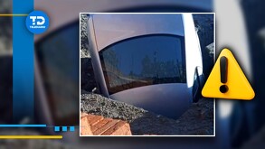 auto cae en zanja de San Francisco Mayorazgo