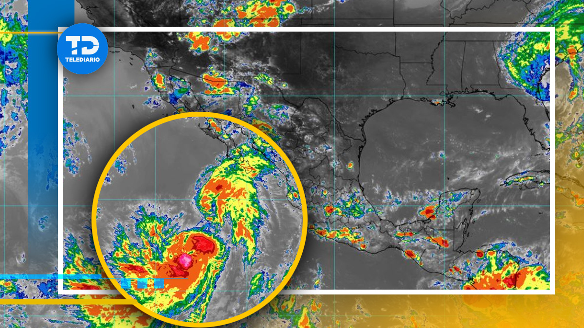 Actualmente hay un efecto Fujiwhara en el océano Pacífico mexicano, ¿es peligroso?./Servicio Meteorológico Nacional.