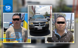 Los hombres circulaban en un vehículo con reporte de robo