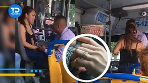 Chofer regio le pide matrimonio a su novia en el camión: VIDEO