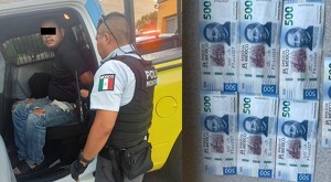 Hombre es detenido con billetes falsos en Monterrey