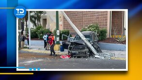 Aparatoso accidente en avenida Leones